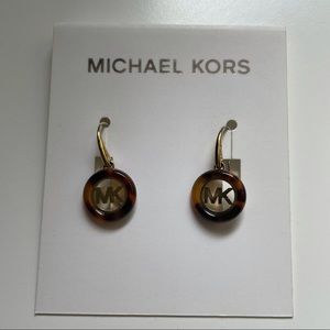 Michael Kors tortoise print earrings